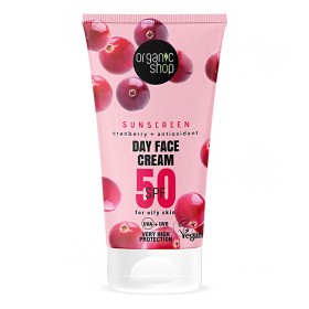  Organic Shop by Natura Siberica Sunscreen Αντηλιακό Προσώπου με Κράνμπερι SPF50, 50ml