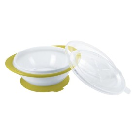 Nuk Easy Learning Μπολ Φαγητού με Καπάκι και Βεντούζα 6m+ Κίτρινο, 1τμχ