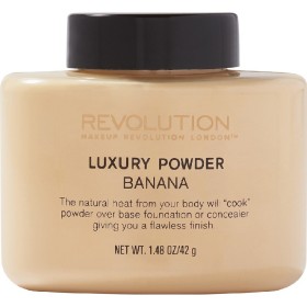 Makeup Revolution Baking Powder πούδρα σε σκόνη απόχρωση Banana 42 g