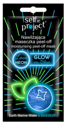 Sefie Project Peel-off mask #Glow in Blue-blueberry Ενυδατική Μάσκα Προσώπου, 10ml