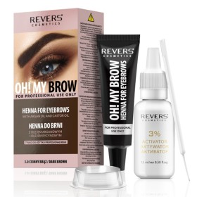 Revers Henna Pro Colors Χέννα για Φρύδια 3.0 Σκούρο Καφέ, 1σετ