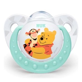 Nuk Ορθοδοντική Πιπίλα Disney Winnie the Pooh Σιλικόνη 0-6m Ροζ Garry, 1τμχ