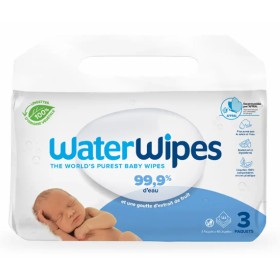 WaterWipes 100% Plastic-free Άοσμα Μωρομάντηλα, 99.9% Νερό, Ηλικίες 0+, 144τμχ