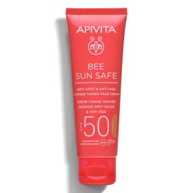 Apivita Bee Sun Safe Κρέμα Προσώπου κατά των Πανάδων & των Ρυτίδων με Χρώμα SPF50, 50ml