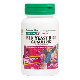 Natures Plus Red Yeast Rice Gugulipid 450 mg για τη Ρύθμιση της Χοληστερίνης και των Τριγλυκεριδίων, 60caps