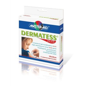 Master-Aid Dermatess Plus Αποστειρωμένες, Υποαλλεργικές, Αντικολλητικές Γάζες 10x10cm, 12τμχ
