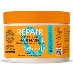 Natura Siberica Oblepikha Ο Professional Μάσκα Μαλλιών Αναδόμησης, με 3x Ιπποφαές & Κερατίνη για ξηρά και ταλαιπωρημένα μαλλιά, 300ml