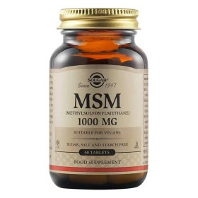 Solgar MSM 1000mg Συμπλήρωμα Διατροφής Οργανικού Θείου Ιδανικό για Περιπτώσεις Οστεοαρθρίτιδας, Ρευματοειδούς Αρθρίτιδας & Αθλητικών Τραυματισμών Ήπια Αντιφλεγμονώδη Δράση, 60δισκία 