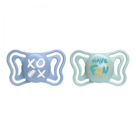Chicco Physio Forma Light Night Πιπίλα Σιλικόνης 6-16m+ Μπλε, 2τμχ