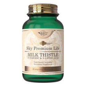 Sky Premium Life Milk Thistle, Turmeric & DLA Lipoic Acid, Συμπλήρωμα Διατροφής με Γαϊδουράγκαθο (Milk Thistle), Κουρκουμά και DLA Λιποϊκό Οξύ, 60cps