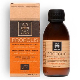 Apivita Propolis Βιολογικό Σιρόπι για το Λαιμό με πρόπολη & θυμάρι, 150ml