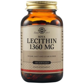 Solgar Lecithin 1360mg Συμπλήρωμα Διατροφής Λεκιθίνη Σόγιας για Τόνωση Νευρικού & Ανοσοποιητικού Συστήματος - Ιδανικό για Έλεγχο του Σωματικού Βάρους, 100softgels