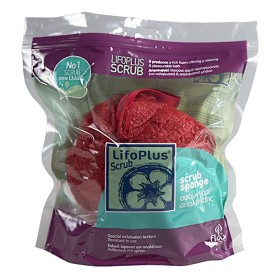 Lifoplus Σφουγγαρι Απολεπισης Scrub Κοκκινο, 1τμχ