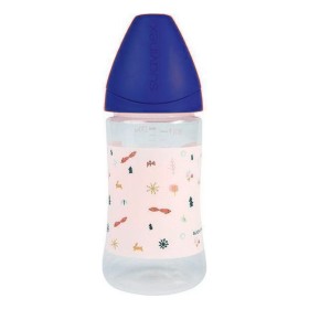 Suavinex Μπιμπερό πλαστικό των 270ml με ανατομική Θηλή Καουτσούκ ΜΑ 3800226 S1 Μ Ρόζ Απαλό