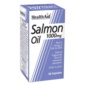 Health Aid Salmon Oil Freshwater 1000mg Συμπλήρωμα Διατροφής Omega 3 Λιπαρών Οξέων από 100% Έλαιο Σολομού, 60caps