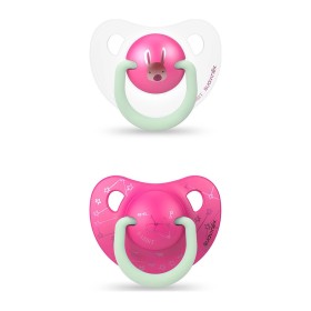 Suavinex Night & Day Ανατομικές Σιλικόνης Rabbit Pink 0-6m 2τμχ