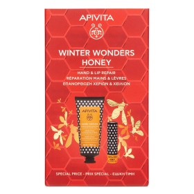 Apivita Winter Wonders Honey Σετ με Κρέμα Χεριών Εντατικής Ενυδάτωσης 50ml & Lip Care Μέλι 4.4gr, 1σετ
