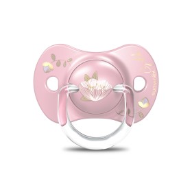 Suavinex Πιπίλα Σιλικόνης για 6-18 μηνών Physio Gold Pink, 1τμχ