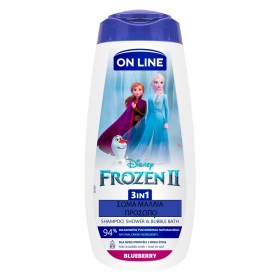 On Line Disney Frozen Gel 3in1 Ενυδατικό Αφρόλουτρο Blueberry, 400ml