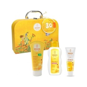 Weleda Calendula Σετ Καλέντουλας Βαλιτσάκι Σαμπουάν 200ml, Γαλάκτωμα 200ml & Κρέμα Αλλαγής Πάνας 75ml