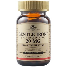 Solgar Gentle Iron 20mg Συμπλήρωμα Διατροφής Σιδήρου που Αναστέλλει τη Σιδηροπενική Αναιμία, 90veg.caps