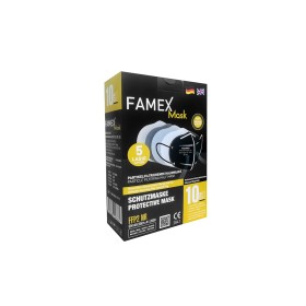 Famex Μάσκες Μαύρες FFP2 NR με Προστασία άνω των 98% Χωρίς Βαλβίδα Εκπνοής 10 Τεμάχια