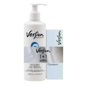 Version Azaderm Promo με Cleanser Gel Τζελ Καθαρισμού Προσώπου & Σώματος, 300ml & Cream Κρέμα Προσώπου κατά της Ακμής 30ml, 1σετ