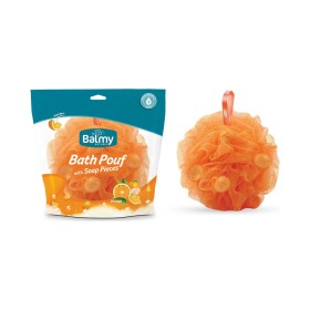 Vican Balmy Bath Pouf, Σφουγγάρι Με Πέρλες Σαπουνιού Και Άρωμα Πορτοκάλι, 1 τμχ