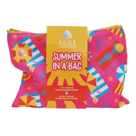 Aloe Colors Into The Sun Cosmetic Bag SPF50 με Αντηλιακό Προσώπου SPF50 50ml & After The Sun Hydrating Leave On Face Mask 50ml, 1σετ
