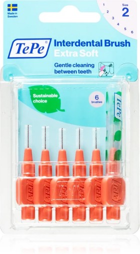 TePe Interdental Brush Extra Soft Μεσοδόντια Βουρτσάκια 0.45mm Πορτοκαλί, 8τμχ
