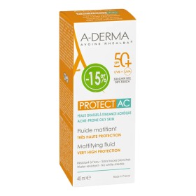  A-Derma Promο Protect AC Mattifying Fluid Λεπτόρρευστη Αντηλιακή Κρέμα Προσώπου για Ματ Αποτέλεσμα SPF50+, 40ml