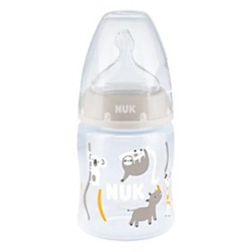 Nuk First Choice Plus Πλαστικό Μπιμπερό με Θηλή Σιλικόνης 150ml Γκρι Ζωάκια 0-6m, 1τμχ