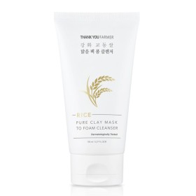 Thank You Farmer Rice Pure Clay Mask to Foam Cleanser Μάσκα Αφρώδες Καθαριστικό Προσώπου, 150ml 