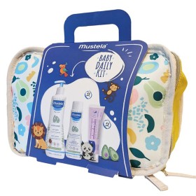 Mustela Βρεφικό Πακέτο Περιποίησης με Απαλό Τζελ Καθαρισμού 200ml, Βρεφικό Γαλάκτωμα Σώματος 500ml, Κρέμα Αλλαγής Πάνας 50ml & Νεσεσέρ, 1σετ
