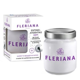 Fleriana Εντομοαπωθητικό Κερί με Φυσικό Έλαιο Γερανιόλης για Κουνούπια & Σκνίπες, 130gr