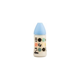 Suavinex Πλαστικό Μπιμπερό Σιλικόνης Βlue Panda 0-6m 270ml