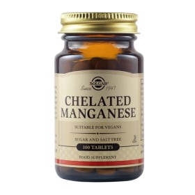 Solgar Chelated Manganese 8mg Συμπλήρωμα Διατροφής Μαγγανίου για την Καλή Υγεία των Οστών & των Χόνδρων, 100tabs