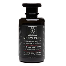 Apivita Mens Care Σαμπουάν Αφρόλουτρο με Κάρδαμο & Πρόπολη, 250ml