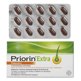 Priorin Extra Συμπλήρωμα Διατροφής για Αδύναμα & Ταλαιπωρημένα Μαλλιά, 60 Κάψουλες