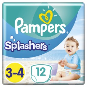 Pampers Splashers Αδιάβροχες Πάνες Μαγιό No 3-4 (6-11 kg), 12 τμχ
