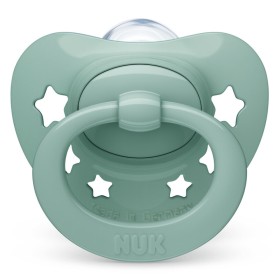Nuk Singature Ορθοδοντική Πιπίλα Σιλικόνης 0-6m Πράσινη, 1τμχ