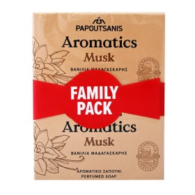 PAPOUTSANIS AROMATICS ΣΑΠΟΥΝΙ 4x100gr. - (MUSK)