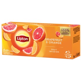LIPTON ΤΣΑΙ ΦΑΚΕΛΑΚΙ (20x1,7gr) - (ΓΚΡΕΙΠΦΡΟΥΤ & ΠΟΡΤΟΚΑΛΙ)