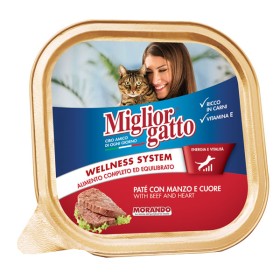 MIGLIOR ΓΑΤΟΤΡΟΦΗ PATE 100gr - (ΒΟΔΙΝΟ-ΚΑΡΔΙΑ)