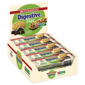 ΠΑΠΑΔΟΠΟΥΛΟΥ DIGESTIVE BARS (10x28gr.) - (ΜΑΥΡΗ ΣΟΚΟΛΑΤΑ) (ΧΩΡΙΣ ΖΑΧΑΡΗ)