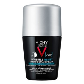 Vichy Homme Invisible, Anti-Stain - Anti Irritation Roll-On Αποσμητικό Κατά των Σημαδιών και της Έντονης Εφίδρωσης, 50ml