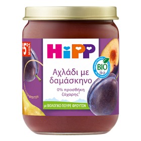 Hipp Φρουτόκρεμα Δαμάσκηνο με Αχλάδι χωρίς Γλουτένη 5m+ μηνών, 160gr
