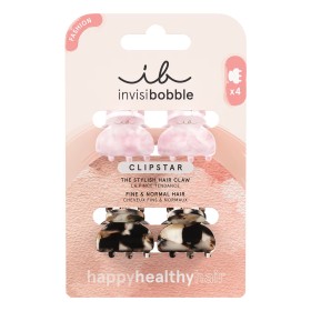 Invisibobble Happy Healthy Hair Σετ Κλιπς για Μαλλιά Clipstar Petit Four Λιλά, 4τμχ