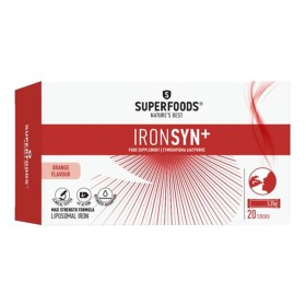 Superfoods Ironsyn+ Συμπλήρωμα Διατροφής Σιδήρου, 20 φακελίσκοι