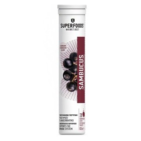 Superfoods Sambucus Συμπλήρωμα Διατροφής Συμπυκνωμένης Υπερτροφής που Υποστηρίζει το Ανοσοποιητικό, 20Effer.Tabs